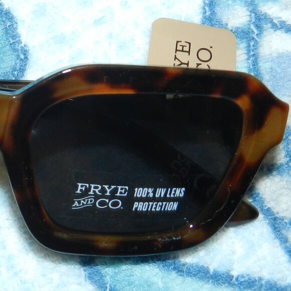 Frye & Co. Sunglasses Rectangular Tortoise UVA/UVB Protection NWT 🆕📦⌚🏃🏻💨⚡🚚 - Picture 12 of 16